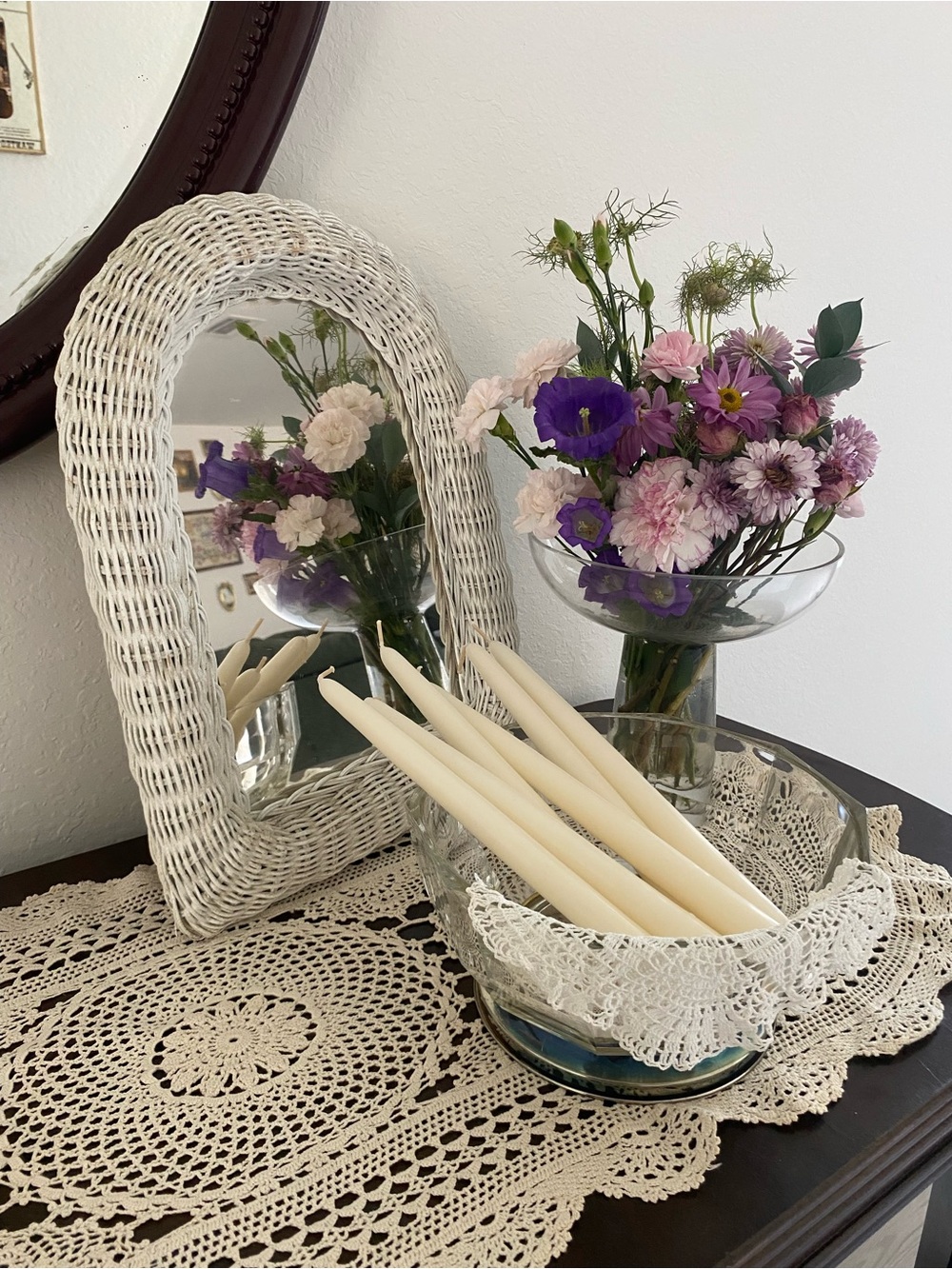 Arch Wicker Mirror